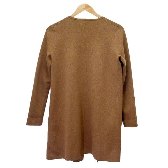 J. Crew Vanessa Sweater-Jacket Tan Camel Open Front Blazer Cardigan Size XXS - Picture 4 of 10